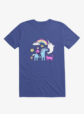 Unicorns Everywhere! Royal Blue T-Shirt