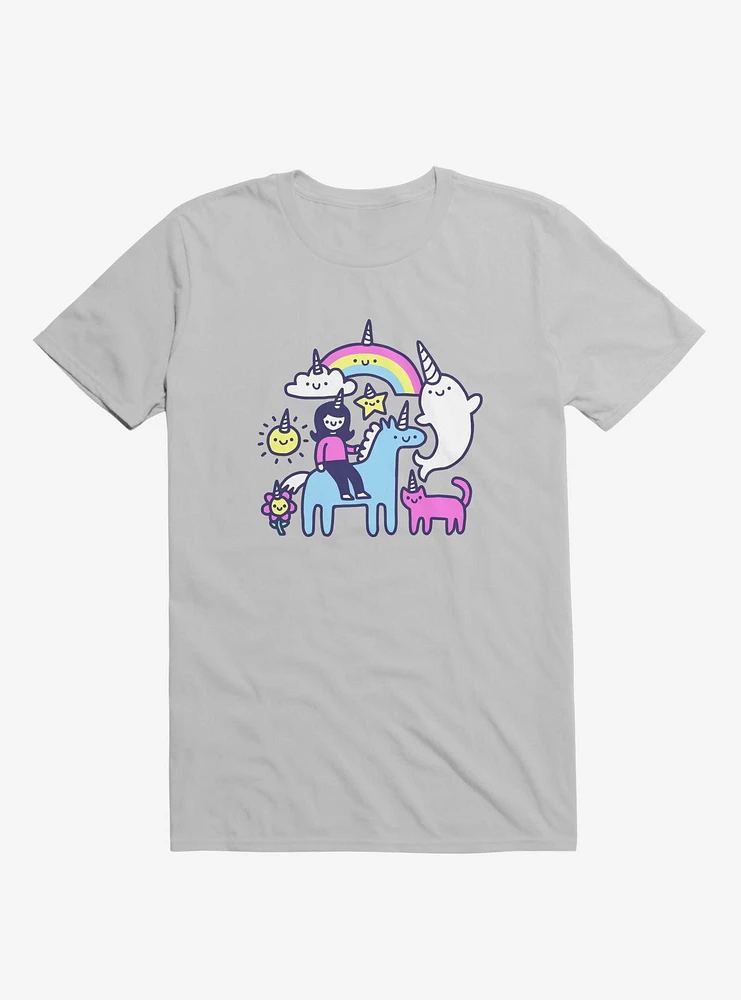 Unicorns Everywhere! Silver T-Shirt