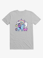 Unicorns Everywhere! Silver T-Shirt