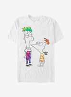 Disney Phineas And Ferb Boys Of Tie Dye T-Shirt