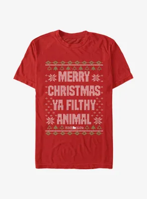 Home Alone Merry Christmas Sweater Pattern T-Shirt