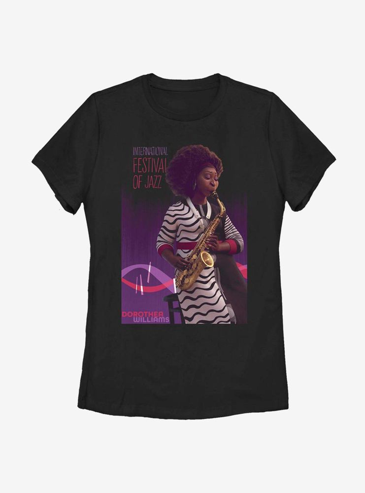 Disney Pixar Soul Dorothea On Sax Womens T-Shirt