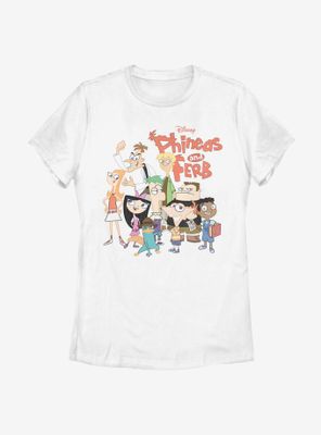 Disney Phineas And Ferb The Group Womens T-Shirt