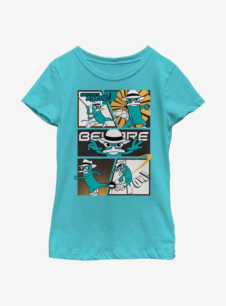 Disney Phineas And Ferb Agent P Box Up Youth Girls T-Shirt