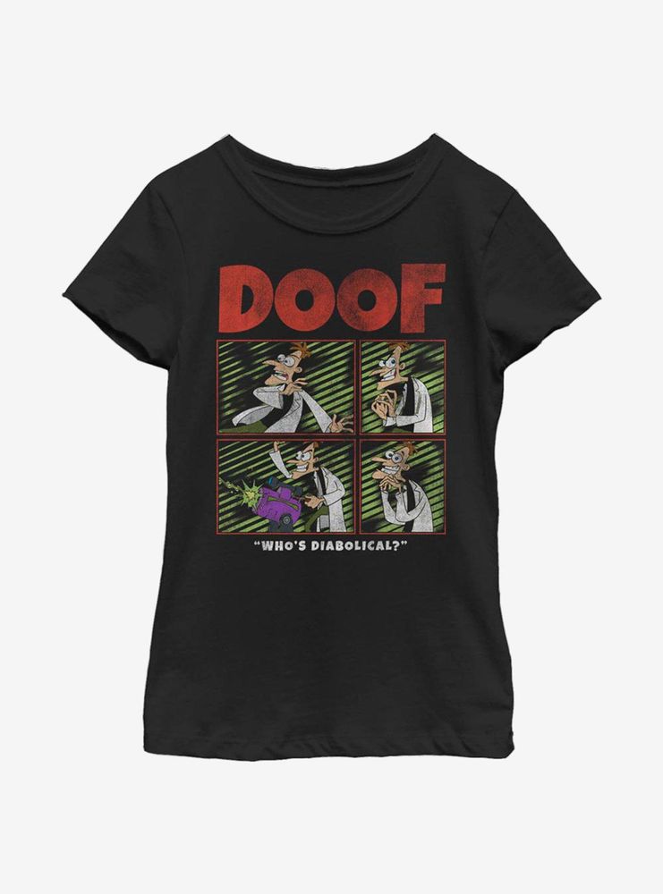 Disney Phineas And Ferb Diabolical Doof Youth Girls T-Shirt