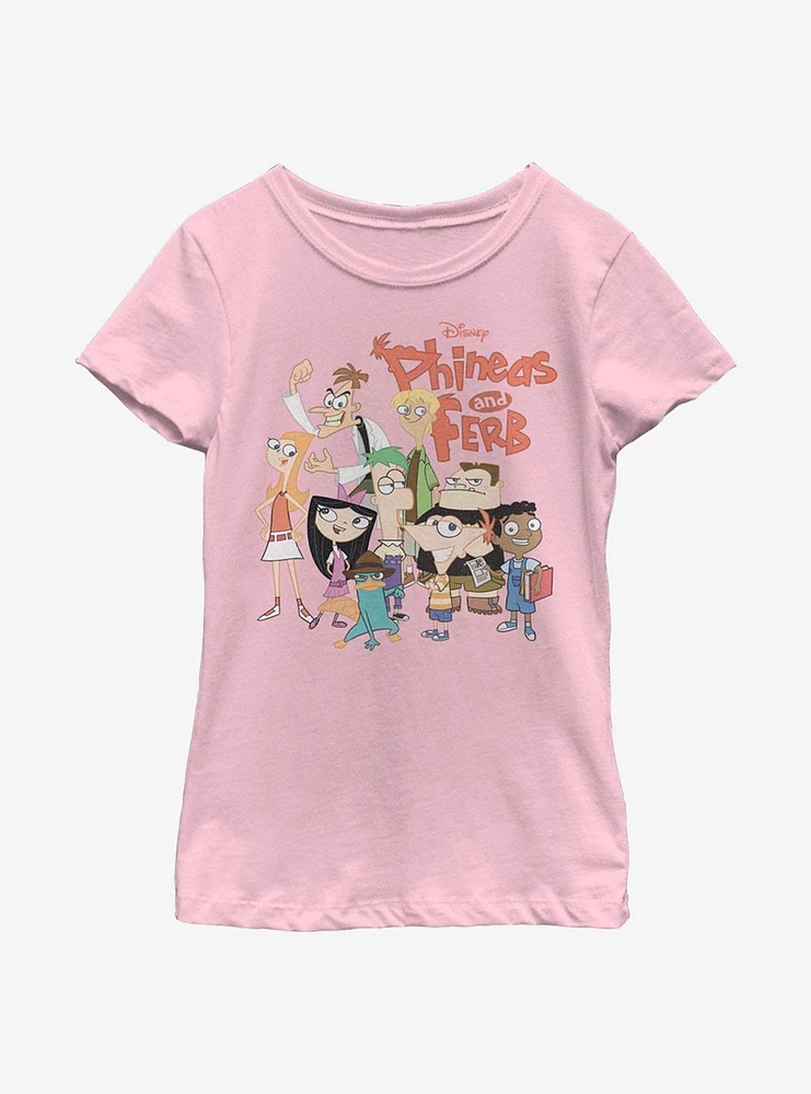 Disney Phineas And Ferb The Group Youth Girls T-Shirt