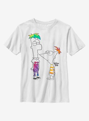 Disney Phineas And Ferb Boys Of Tie Dye Youth T-Shirt