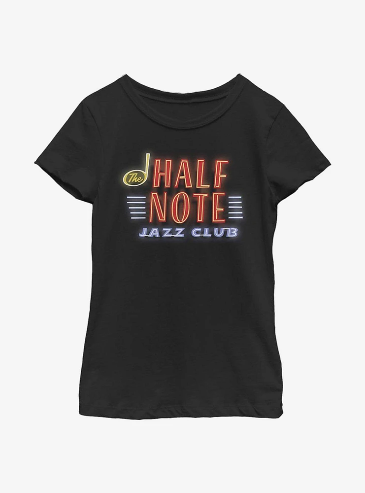 Disney Pixar Soul Half Note Neon Sign Youth Girls T-Shirt