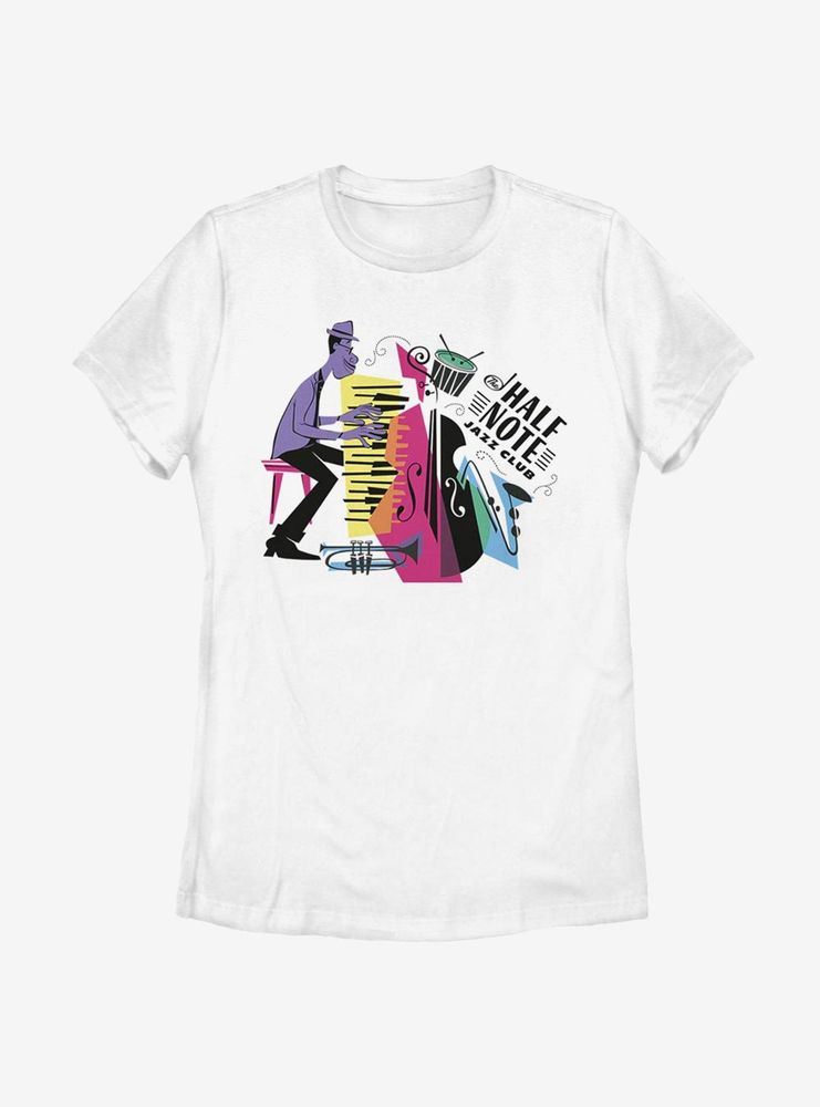 Disney Pixar Soul Half Note Jazz Club Badge Womens T-Shirt