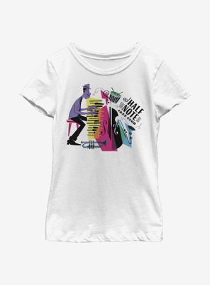 Disney Pixar Soul Half Note Jazz Club Badge Youth Girls T-Shirt