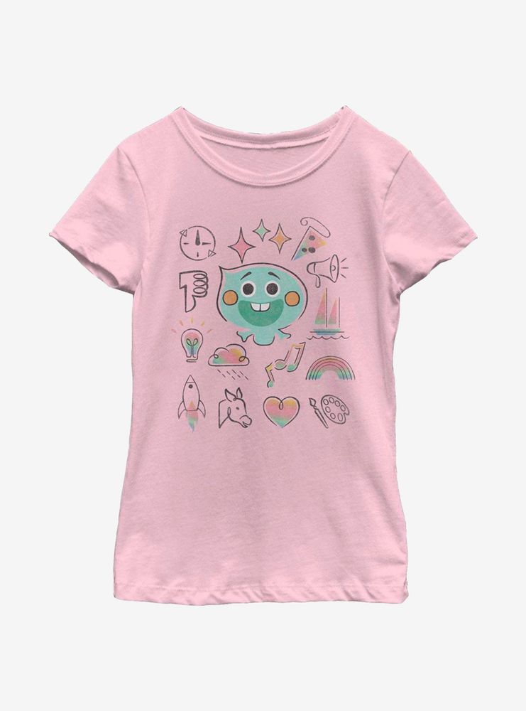 Disney Pixar Soul Personality Grid Youth Girls T-Shirt