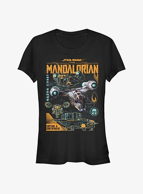 Star Wars The Mandalorian Razor Crest Girls T-Shirt