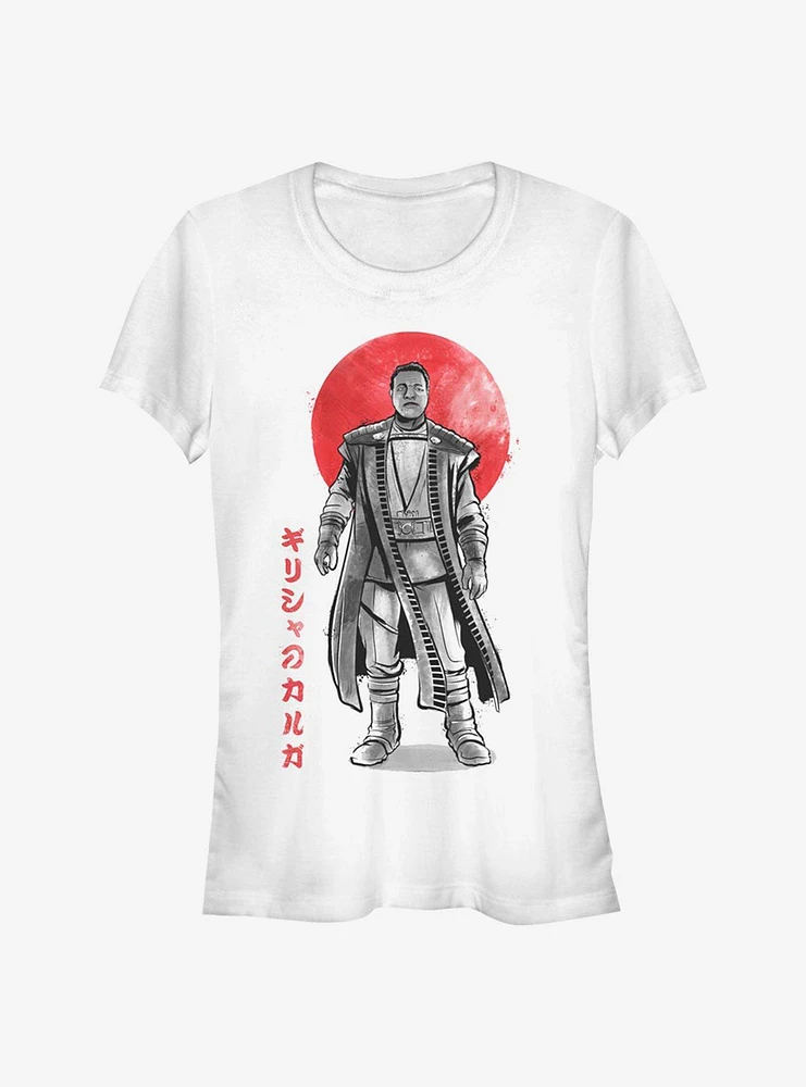 Star Wars The Mandalorian Sumi-e Ink Greef Karga Girls T-Shirt