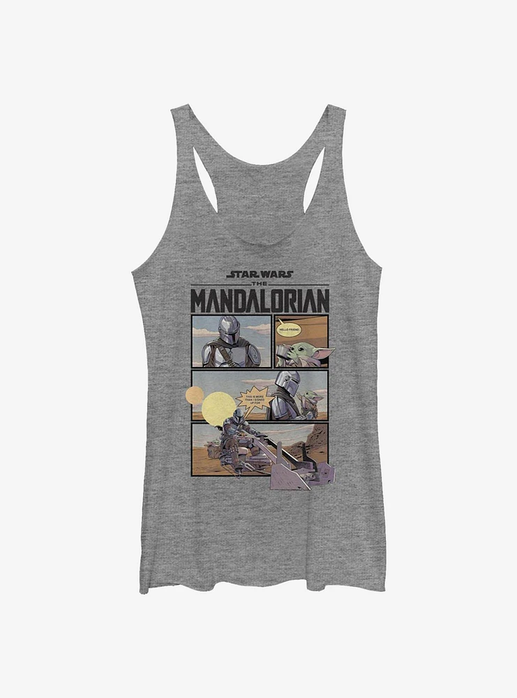 Star Wars The Mandalorian Mando And Child Comic Girls Tank