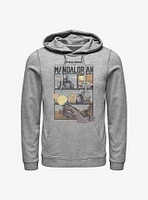 Star Wars The Mandalorian Mando And Child Comic Hoodie