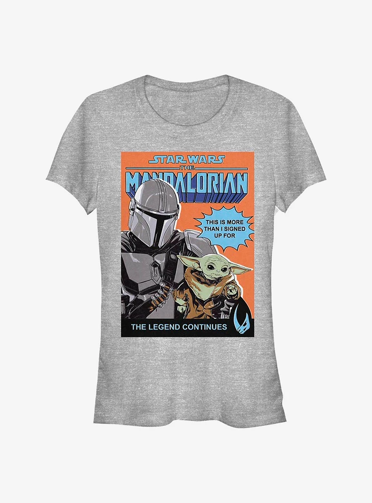Star Wars The Mandalorian Signed Up For Child Comic Poster Girls T-Shirt