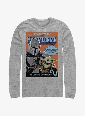 Star Wars The Mandalorian Signed Up For Child Comic Poster Long-Sleeve T-Shirt
