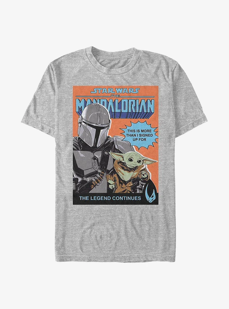 Star Wars The Mandalorian Signed Up For Child Comic Poster T-Shirt