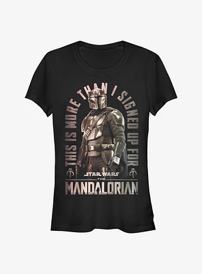 Star Wars The Mandalorian Signed Up Girls T-Shirt