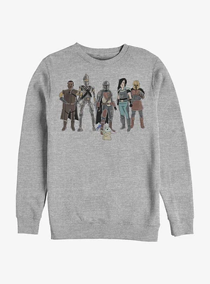 Star Wars The Mandalorian Child And Friends Crew Sweatshirt