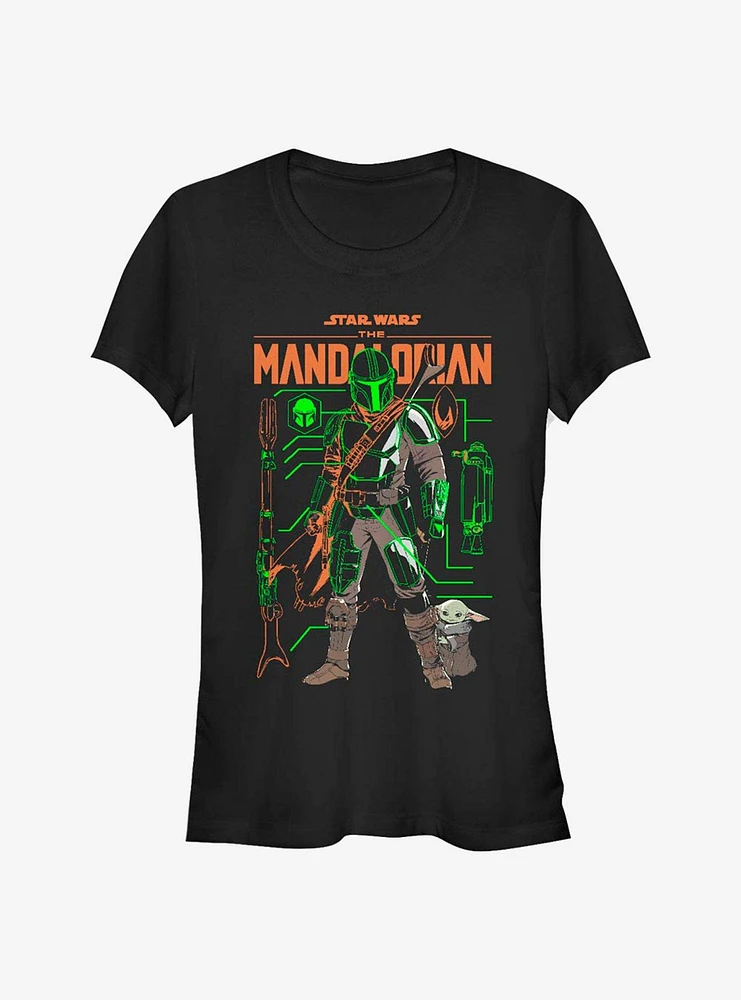Star Wars The Mandalorian Schemed Up Girls T-Shirt