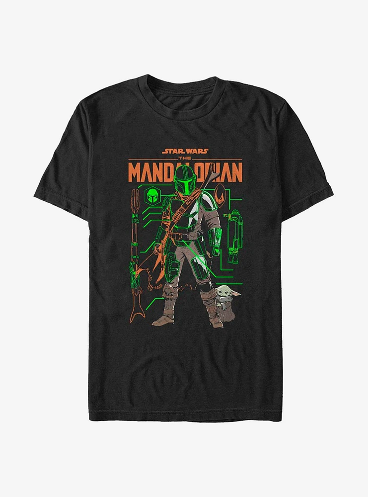 Star Wars The Mandalorian Schemed Up T-Shirt