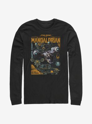Star Wars The Mandalorian Razor Line Long-Sleeve T-Shirt