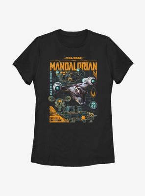 Star Wars The Mandalorian Razor Line Womens T-Shirt