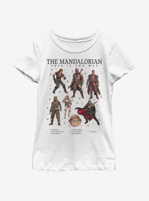Star Wars The Mandalorian Mando Textbook Youth Girls T-Shirt