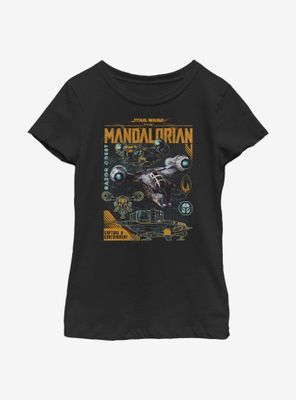 Star Wars The Mandalorian Razor Line Youth Girls T-Shirt