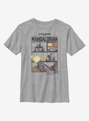 Star Wars The Mandalorian Mando Comic Youth T-Shirt