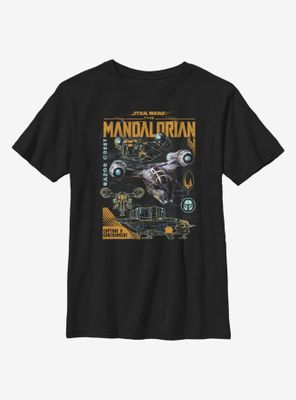 Star Wars The Mandalorian Razor Line Youth T-Shirt