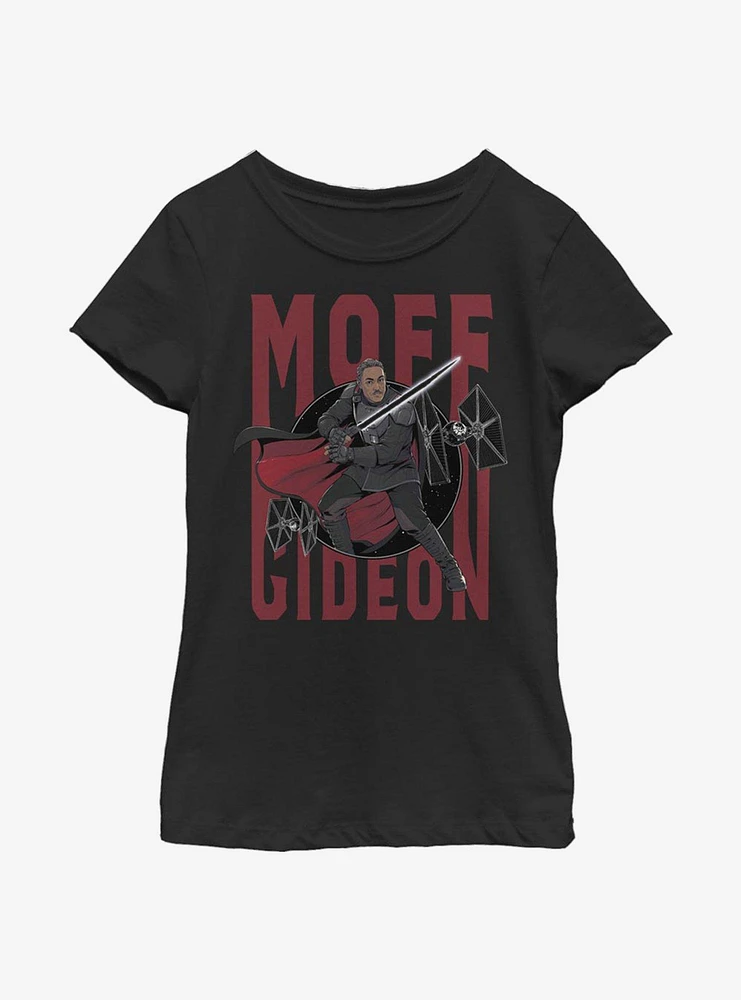 Star Wars The Mandalorian Moff Gideon Youth Girls T-Shirt