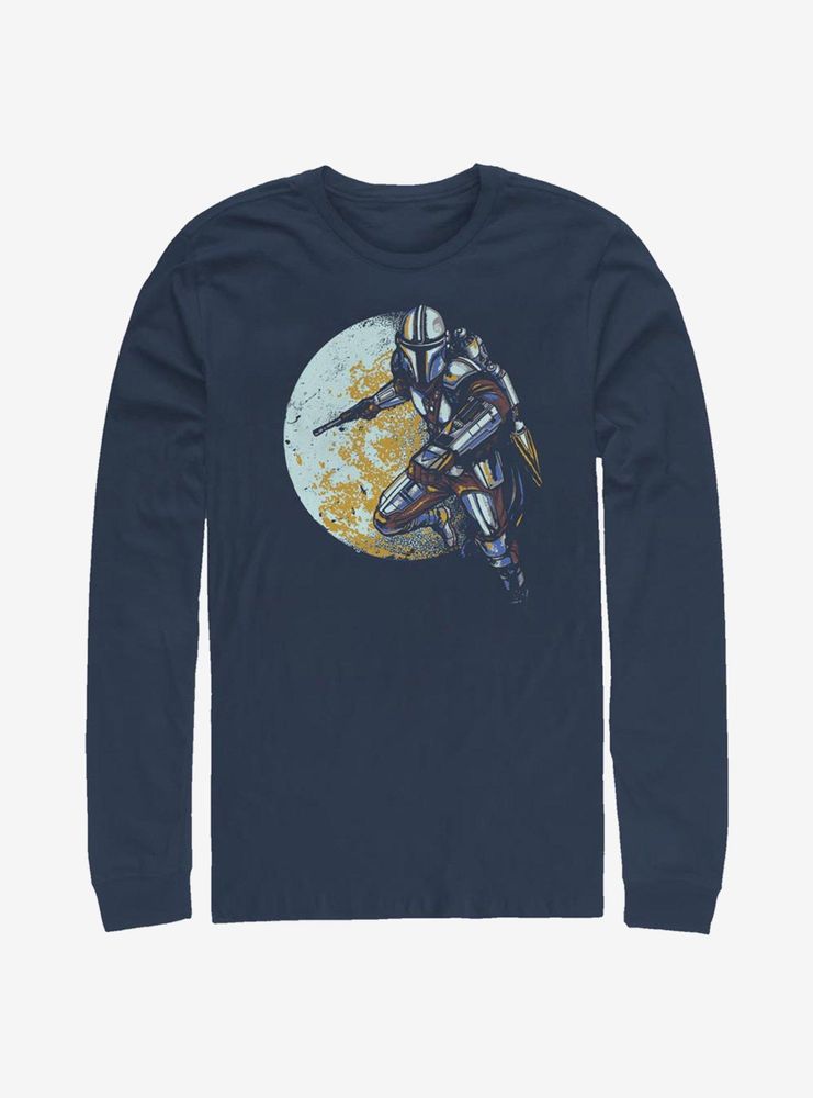 Star Wars The Mandalorian Moon-dalorian Long-Sleeve T-Shirt