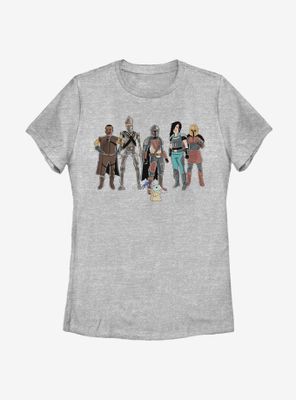 Star Wars The Mandalorian Child And Friends Womens T-Shirt