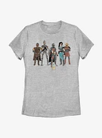 Star Wars The Mandalorian Child And Friends Womens T-Shirt