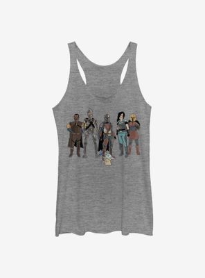 Star Wars The Mandalorian Child And Friends Womens Tank Top