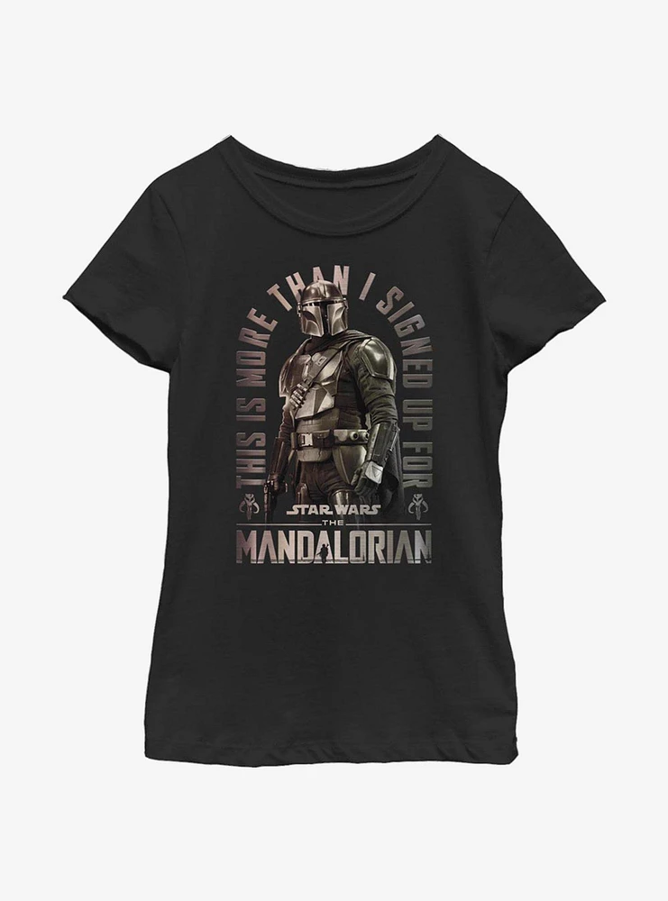 Star Wars The Mandalorian Signed Up Youth Girls T-Shirt