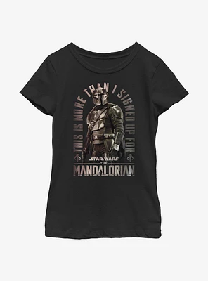 Star Wars The Mandalorian Signed Up Youth Girls T-Shirt