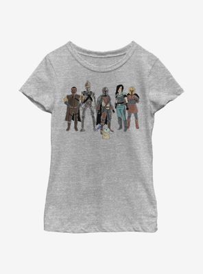 Star Wars The Mandalorian Child And Friends Youth Girls T-Shirt