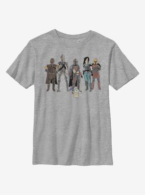 Star Wars The Mandalorian Child And Friends Youth T-Shirt