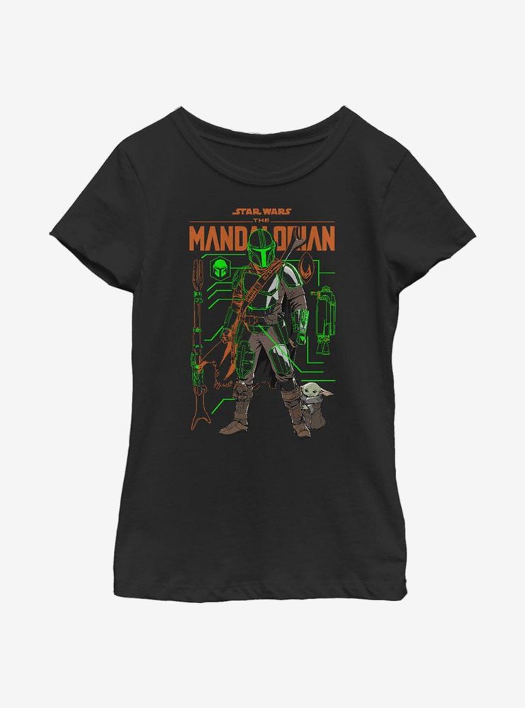 Star Wars The Mandalorian Schemed Up Youth Girls T-Shirt