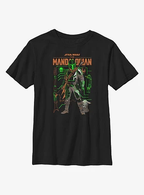 Star Wars The Mandalorian Schemed Up Youth T-Shirt