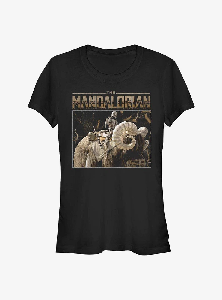 Star Wars The Mandalorian Bantha Ride Girls T-Shirt