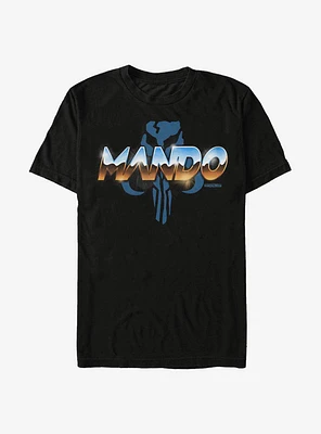 Star Wars The Mandalorian Mando Chrome Logo T-Shirt