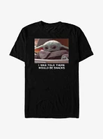 Star Wars The Mandalorian Child Told About Snacks T-Shirt