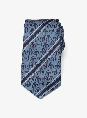 Star Wars The Mandalorian Mando Navy Stripe Tie