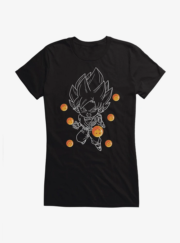 Dragon Ball Super Chibi Goku Saiyan Girls T-Shirt