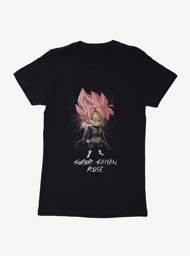 Dragon Ball Super Saiyan Ros?oku Black Chibi Womens T-Shirt