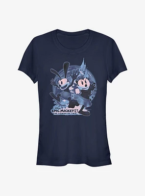 Disney Epic Mickey Oswald And Ortensia Moon Girls T-Shirt